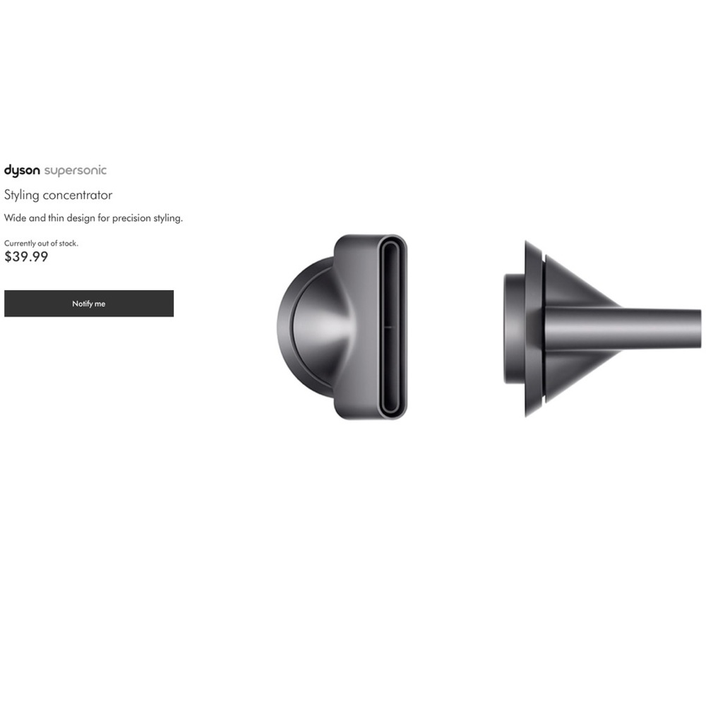 Dyson Supersonic Styling Connector (Black/Nickel)